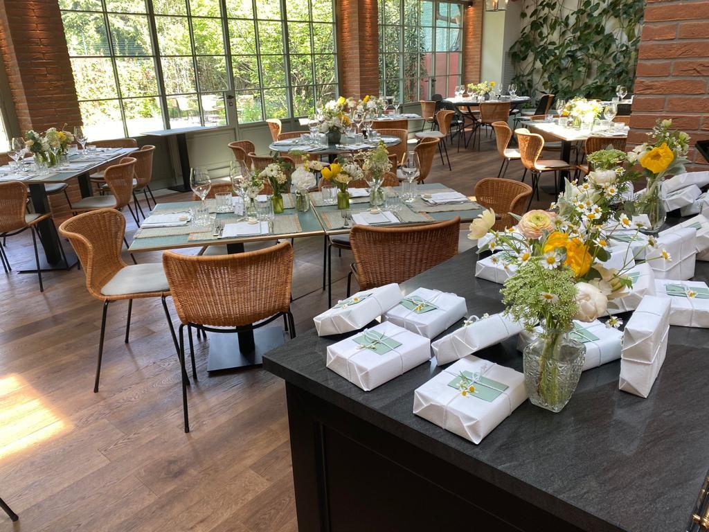 La sala eventi affacciata sul giardino
